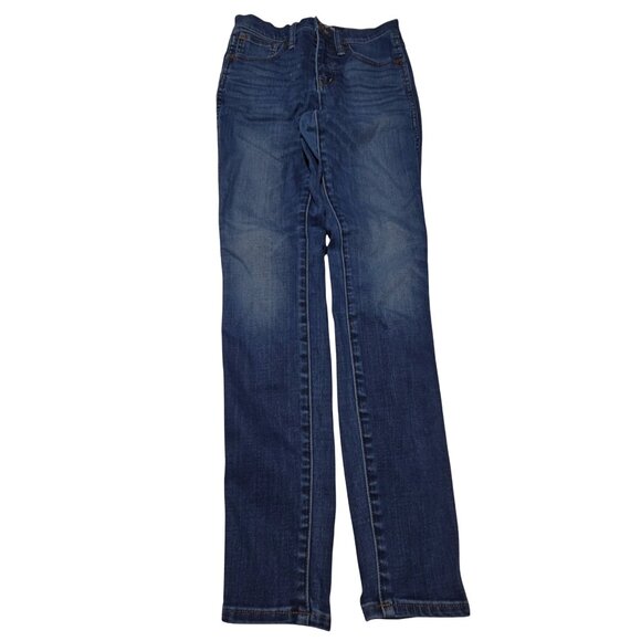 Madewell 10" High Rise Skinny Jeans Womens Size 25 Medium Wash Denim Pants - Picture 2 of 6